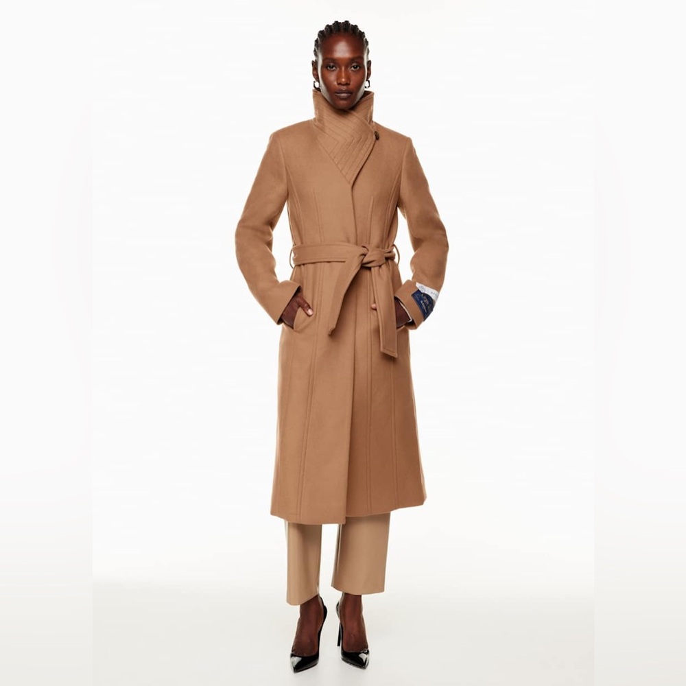 Aritzia Babaton Connor Long Wool Coat Camel | Belted | -20°C | S - Picture 9 of 12